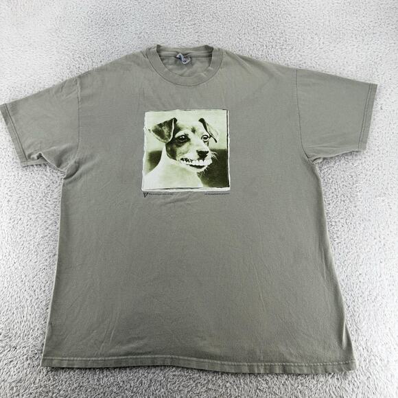 Vintage Houston Chronicle Preview Shirt Mens XL Gray Dog Graphic Texas 90s Tee - Picture 2 of 9